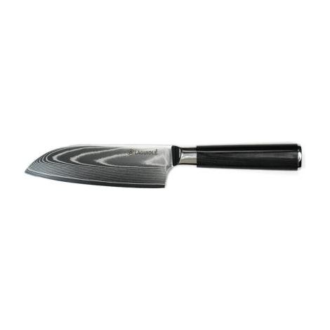 LAGUIOLE CUISSON - Couteau santoku noir damas 29cm avec étui - "Core"