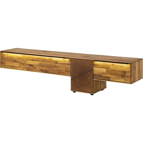 Lowboard Wildeiche 240x43x55 natur geölt WIEN 112