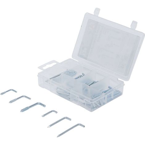 Top promo assortiment de 48 crochets a visser tableau acier