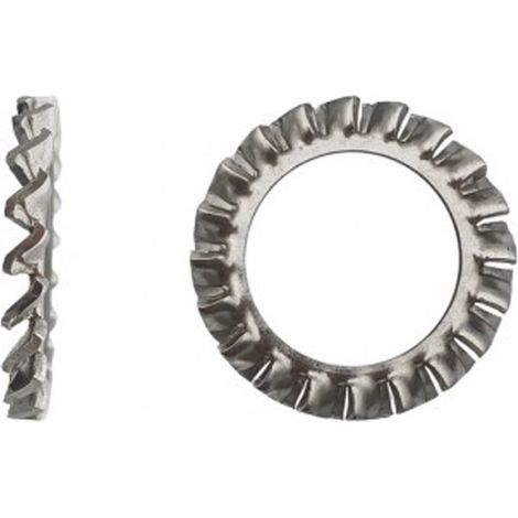 Rondelle éventail à dentures extérieures (AZ) DIN 6798 A Inox A4 - 16 mm - BIVI (1/2)