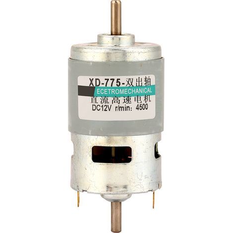 Moteur DC 50W à double arbre, 12V 4500RPM, couple élevé pour applications robotiques (1/5)