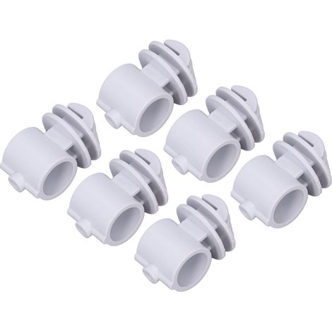 Lot de 50 vis isolantes de 2,1 cm, accessoires de système de grille d'impulsion pour élevage, sécurité électronique (gris), 50 isolateurs de clôture électrique, 2,1 cm (1/5)