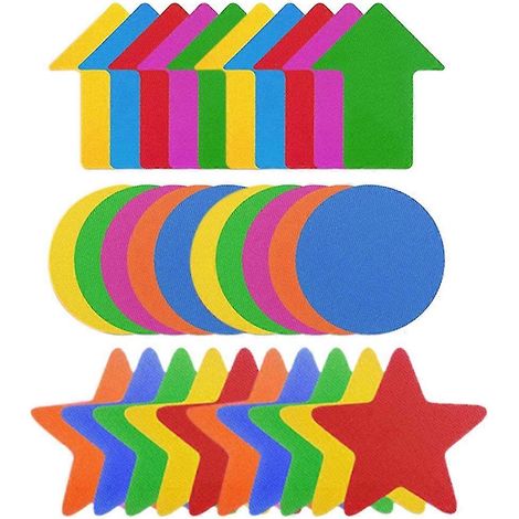 Lot de 30 marqueurs de tapis pour enfants Kanzueri en forme d'étoiles et de taches, édition d. (1/5)