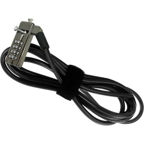 1 Cadenas antivol câble 1,88m trou 3x5mm acier inoxydable pour ordinateur portable bureau (1/5)