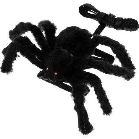 Harnais de poitrine ajustable en forme d'araignée pour Halloween et Noël (1 pièce), avec corde de traction et accessoires pour animaux de compagnie (noir).-12024cm-Black