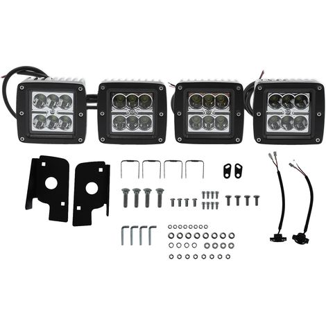 1800lm 6000K IP67 wasserdichter LED-Nebelscheinwerfer mit Montagehalterungen, kompatibel mit Chevy Silverado 1500, 2500 und 3500 (1/5)
