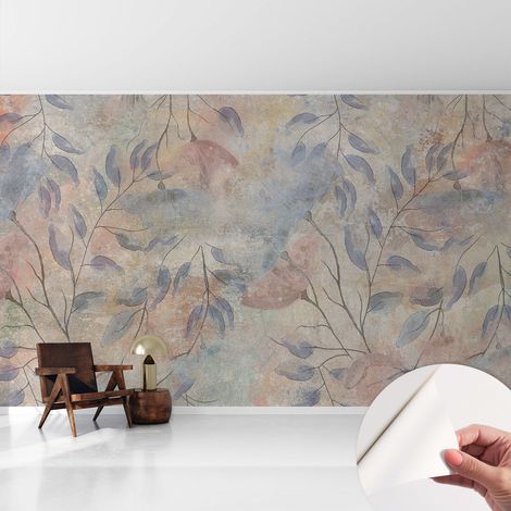 Fotomurale adesivo - parete decorativa - decorazione casa - stile moderno parete - Foglie astratte 416x254 cm (1/5)