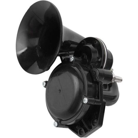 Klaxon Universel Noir 12V 24V 120dB Pour Voiture Camion Bus Van Train Trompe D Air