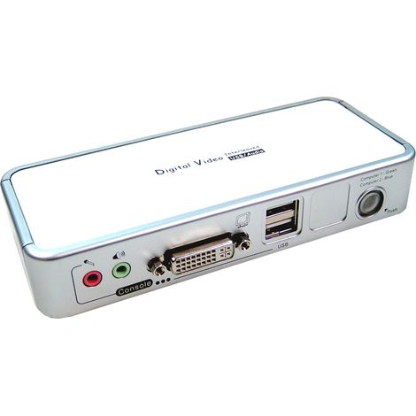 BeMatik - Commutateur KVM DVI Uniclass AUDIO USB2 1KVM à 2CPU (1/4)
