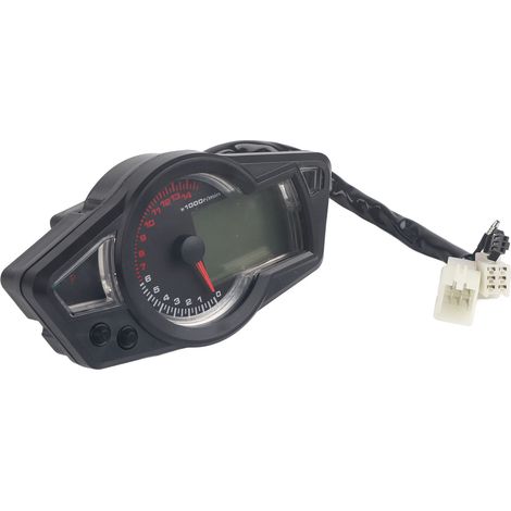 Compteur Moto Universel Écran LCD Numérique Odomètre Compteur Vitesse Compteur Tours 15000 tr/min avec Capteur Vitesse (1/5)