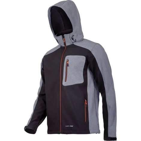 Giacca softshell Z cap. nero-grigio-POM., "L", CE, lahti (1/2)