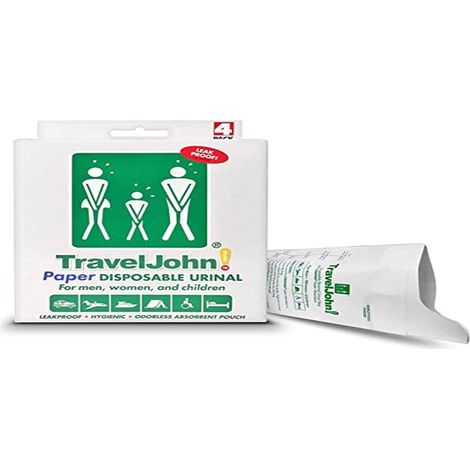GIMA Traveljohn - Wc Portatile Monouso In Carta Per Uomo, Donna E Bambino, 800 Cc, 25879 (1/2)