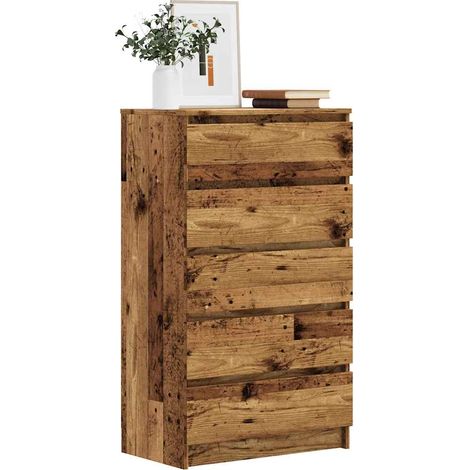 Schubladenschrank Altholz-Optik 60x36x103 cm Holzwerkstoff