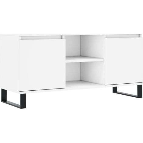 vidaXL Mobile Porta TV Bianco 104x35x50 cm in Legno Multistrato (1/5)
