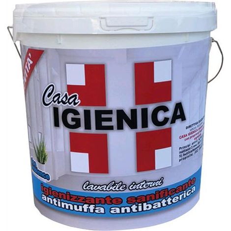 IDROPITTURA LAVABILE IGIENIZZANTE SANIFICANTE 4LT "CASA IGIENICA"