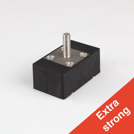 Magna-C Gummiertes Magnetsystem 85x50x35mm mit Gewindezapfen (1/4)