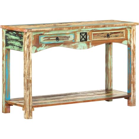 Table console-Table d'entrée 120x40x75 cm Bois solide de récupération (1/5)