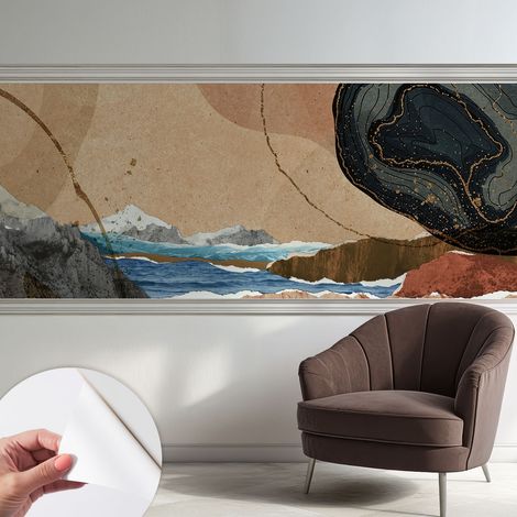 Fotomurale adesivo - parete decorativa - decorazione casa - stile moderno parete - Paesaggio astratto 250x104 cm (1/5)