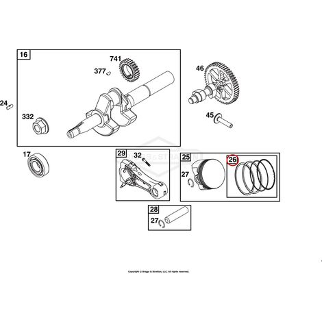 Kit de segmentos estándar BRIGGS & STRATTON 020275