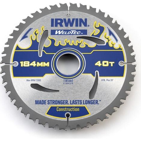 Irwin WeldTec Kreissägeblatt 40 Zähne Hartmetall (1/2)