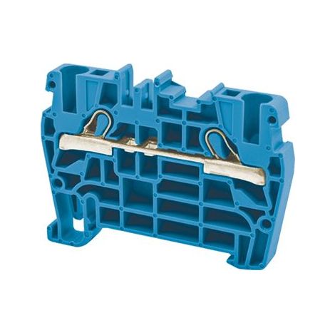 Borne de jonction à ressort 4mm² - pas 6mm - bleue - type PushFit - IMO (1/2)