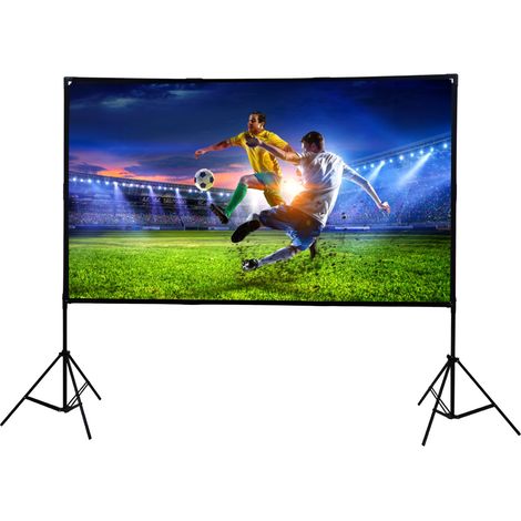 Extralink Pantalla Proyector con Trípode 72 Pulgadas - Pantalla Plegable y Portátil 16:9 para HD/4K, para Exterior y Presentaciones - PVC Mate Antiarrugas, Bolsa Incluida, 160x90CM