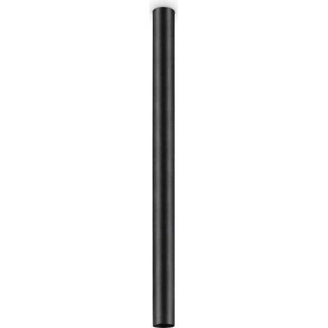 Plafoniera Moderna Look Metallo Nero 1 Luce 7W 3000K Luce Calda H95Cm