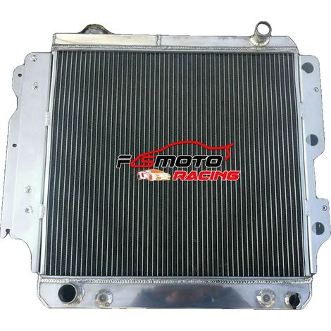 Radiador de aluminio, tamaño del núcleo 20 1/8" x 18 1/8", tamaño total 25 7/8" x 23", tamaño de entrada 32 mm, tamaño de salida 38 mm, 3 filas (1/5)