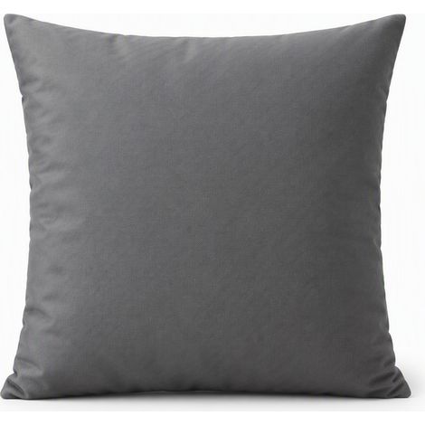 Housse de coussin gris 45 x 45 cm en tissu technique déperlant (1/5)