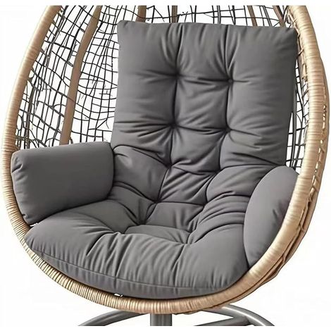 Egg-Shaped Chair Cushion, Hanging Chair Cushion, Garden Cushion, Replacement Cushion for Indoor and Outdoor Hanging Egg Chairs, Swing Cushion (1/5)