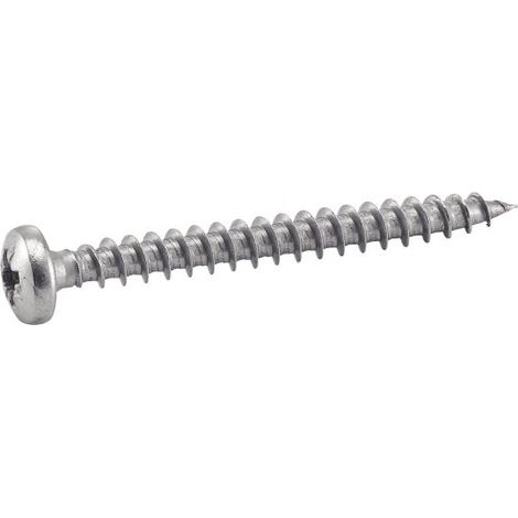 Holzschraube Spanplatte mit Zylinderkopf Pozidriv - Edelstahl A2 4,5x30 mm - Packung mit 200