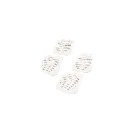 Couvercle de drain carré pour douche 5,7 pouces TPR Drain Catcher Bouchon plat en silicone Lot de 4 (blanc) (1/5)