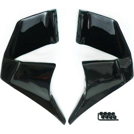 Aerodynamischer Motorradspoiler, schwarze seitliche Luftabweiser (1/5)
