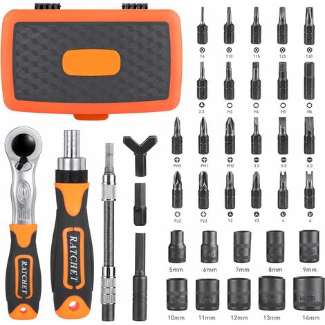 38-in-1 Magnetic Ratcheting Screwdriver Set
