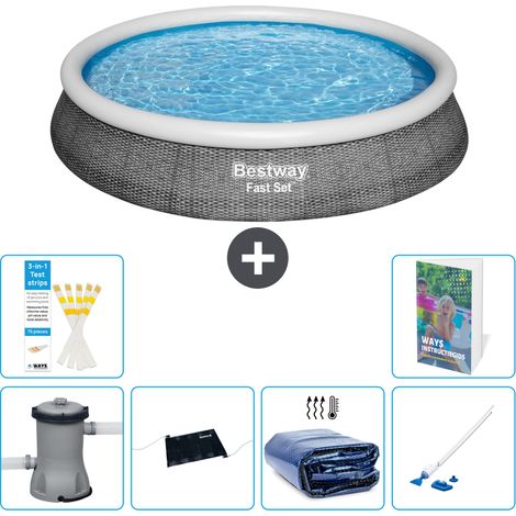 Bestway Piscina Bestway Fast Set Rotonda - 396x84 cm - 7-pezzi  S252