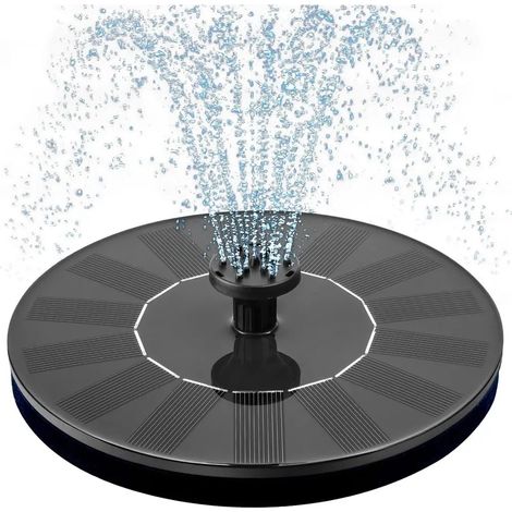 Pompe à fontaine flottante solaire de 1 watt, adaptée aux bains d'oiseaux, jardins, étangs, piscines et autres applications extérieures. (1/5)