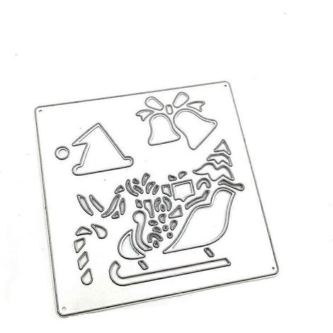 Weihnachtsschlitten-Metall-Stanzteile für Kartenbasteln, Scrapbooking, Papier, DIY-Vorlage
