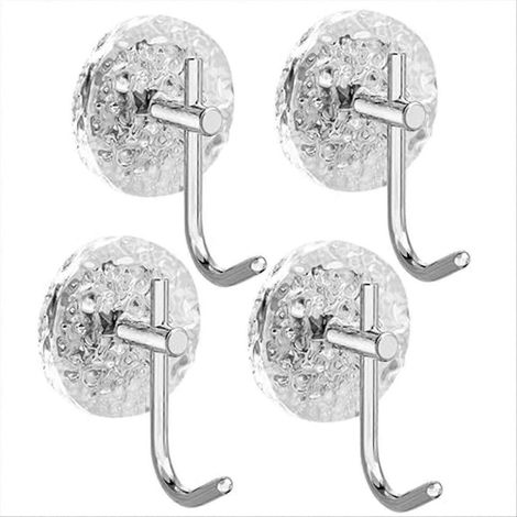 Lot de 4 crochets muraux pour suspendre manteaux, serviettes, écharpes, sacs à main, décoration murale - B (1/5)