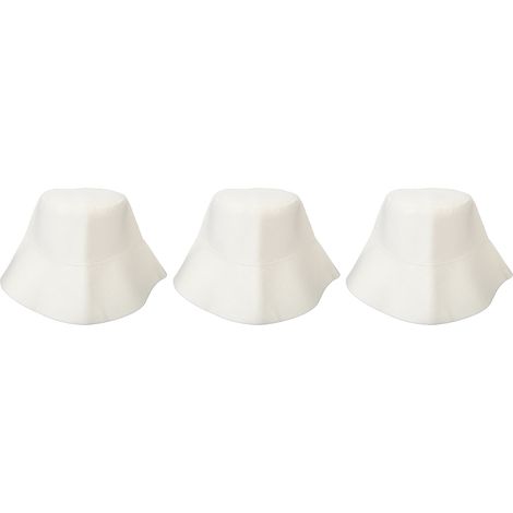 Lot de 3 bonnets de sauna en feutre blanc, épais, absorbant, confortable et sécurisé pour accessoires de bain (1/5)