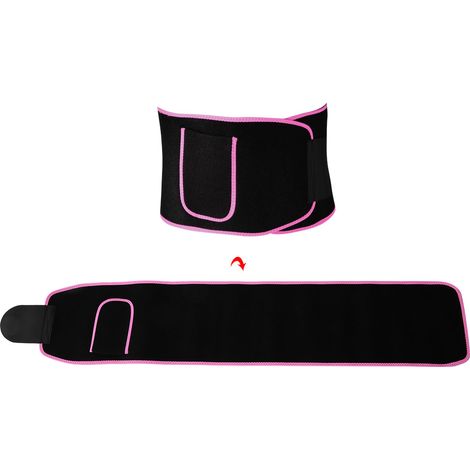 Ceinture amincissante unisexe avec revêtement nano-argenté, effet sauna et perte de poids (rose, taille S) (1/5)