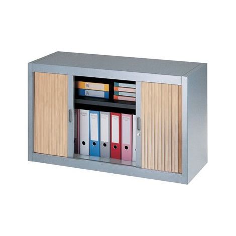 Armoire à rideaux démontables 70 x 120 cm alu-hêtre - Maxiburo