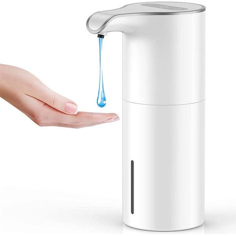 Weißer automatischer Seifenspender, berührungsloser Handseifenspender mit Infrarotsensor, USB-Aufladung, einstellbare Kapazität
