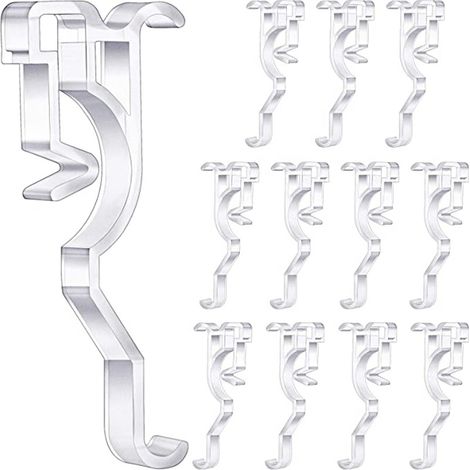 Einzelhandelspackung mit 10 Stück 2-Zoll-Vorhangclips für Jalousien, Vorhangzubehör, Vertikaljalousien, Vorhangclips (1/5)