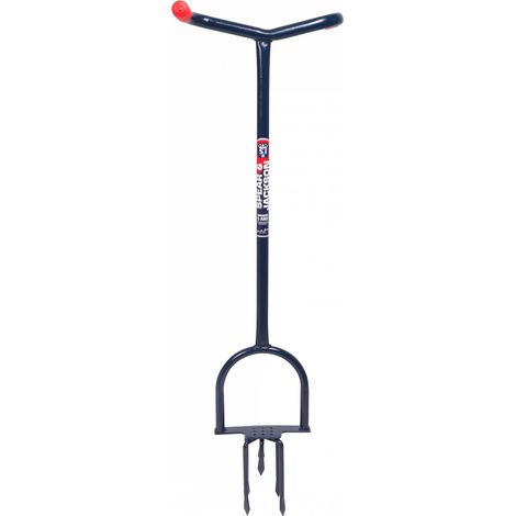 Griffe de jardin rotative 4 dents – Guidon ergonomique – Pour mélanger compost et terre – Réduit les besoins en eau – Spear & Jackson