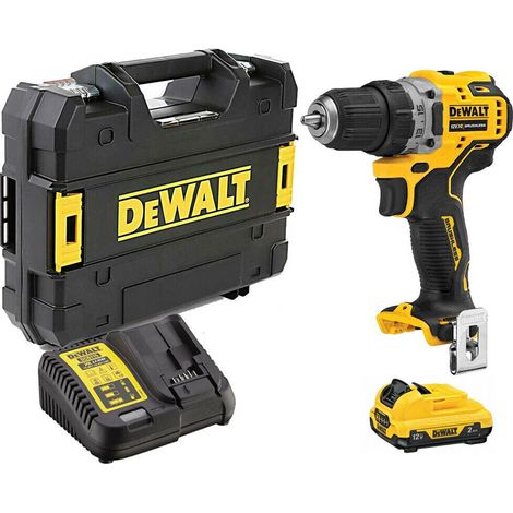 DeWALT DCD701D1 Cordless 12V XR Brushless Sub Compact Drill Driver Set With 2Ah Battery, Charger And Carry Case