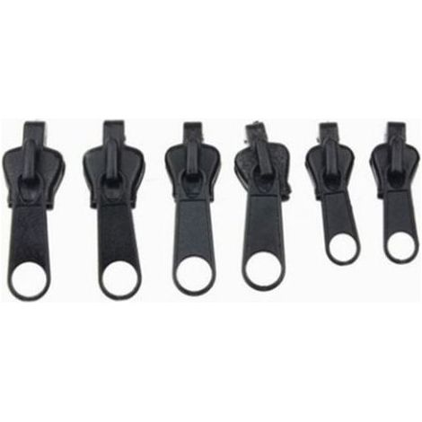 Fermeture Eclair Fabriqué, 6 Pièces Curseur Fermeture Eclair Clipsable Kit Réparation Fermeture éclair Curseur Fermeture Eclair pour Vestes, Manteaux, Valises (1/4)