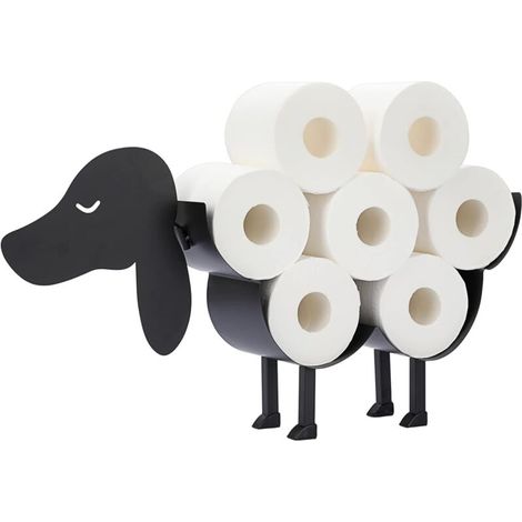 ZOLGINAH Support de Rouleau de Papier Toilette Porte-Papier en métal Stockage de Papier en Forme de Chien pour Salle de Bain