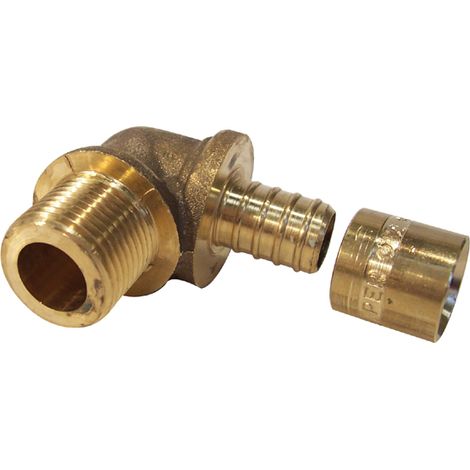 Coude pour tube PER 13x16 sortie mâle DN 16 15x21