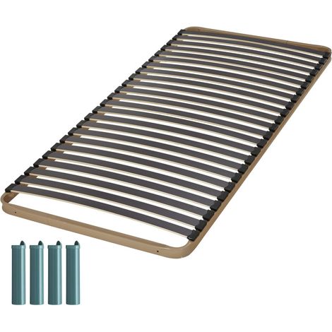 Sommier à lattes + pieds 100x190 C224 - 24 lattes bois - Fabrication française (1/4)
