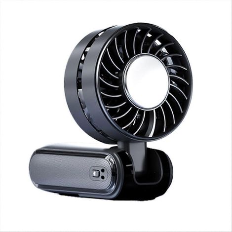 Hochleistungsventilator mit Kühlakku, tragbarer Halbleiter-Lüfter, kleiner, faltbarer und wiederaufladbarer Ventilator, schwarz (1/5)